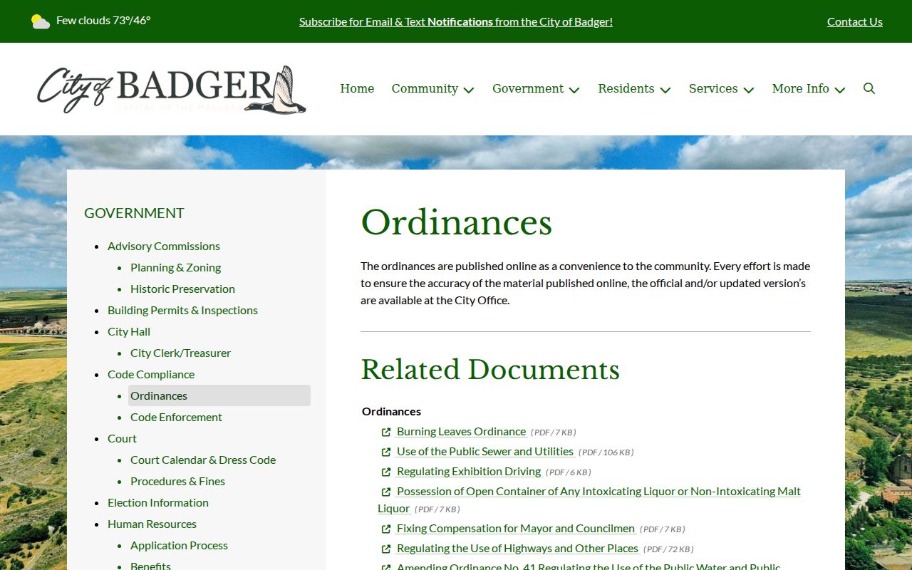 Badger court docket ordinance source distinguished from filed court records